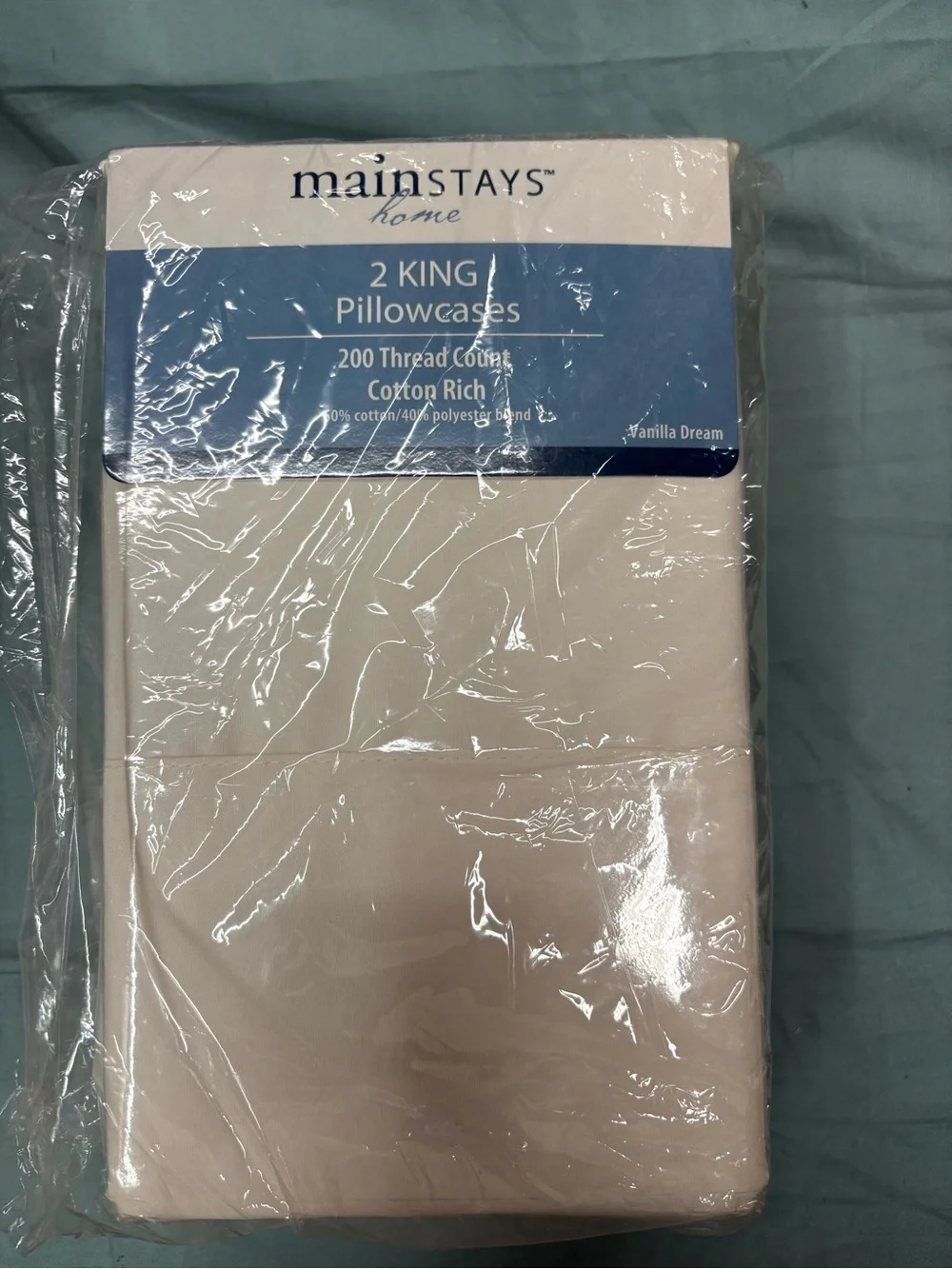 Mainstays King Pillowcases Set - cream (3 Pack)